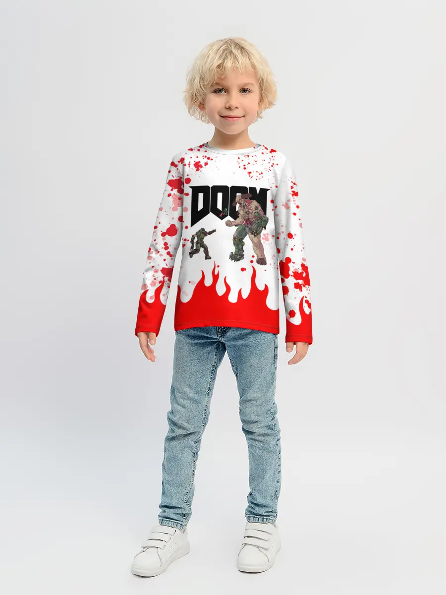 Детский лонгслив / Doomguy vs Cyberdemon