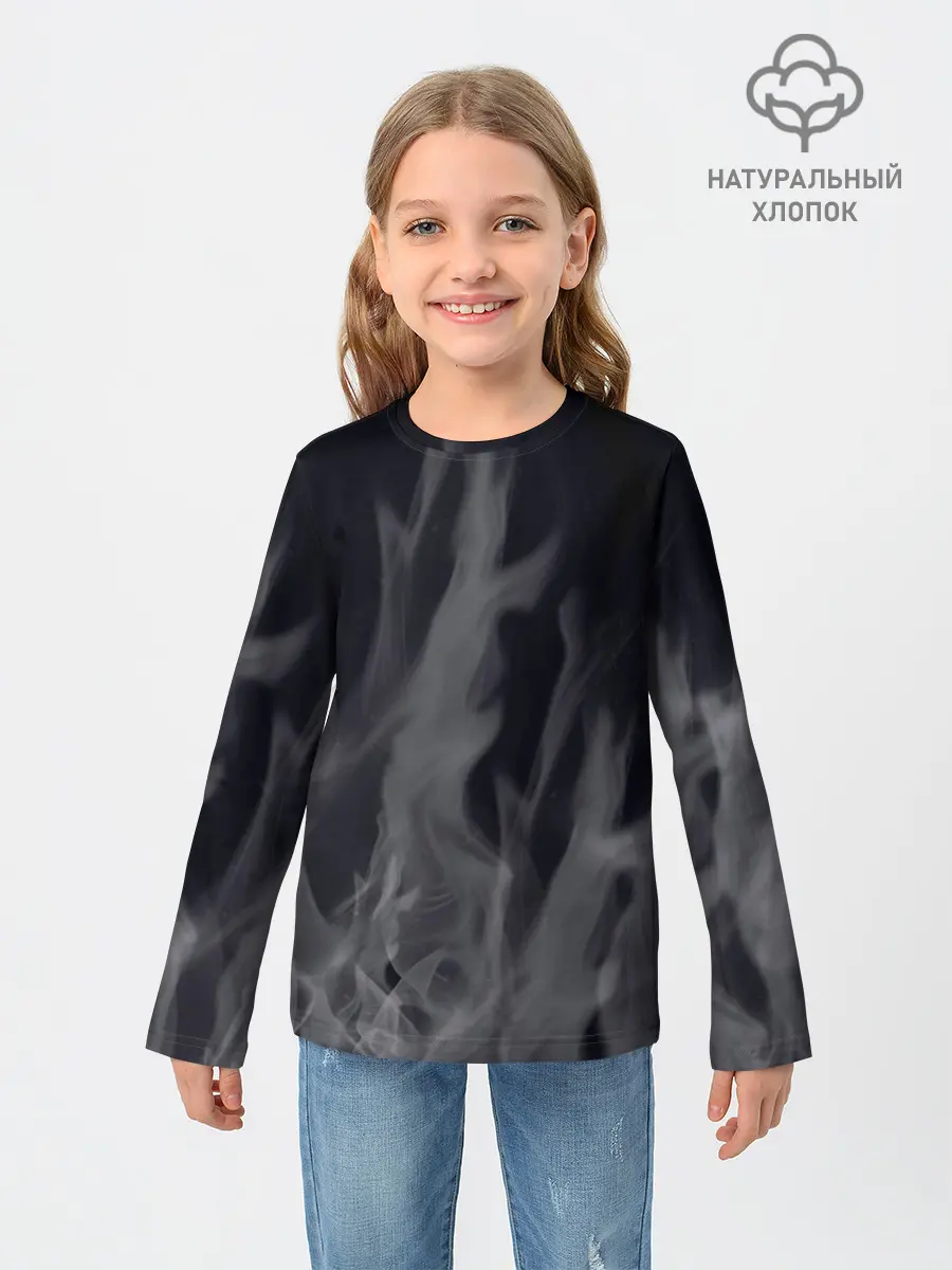 Детский лонгслив / Белое пламя