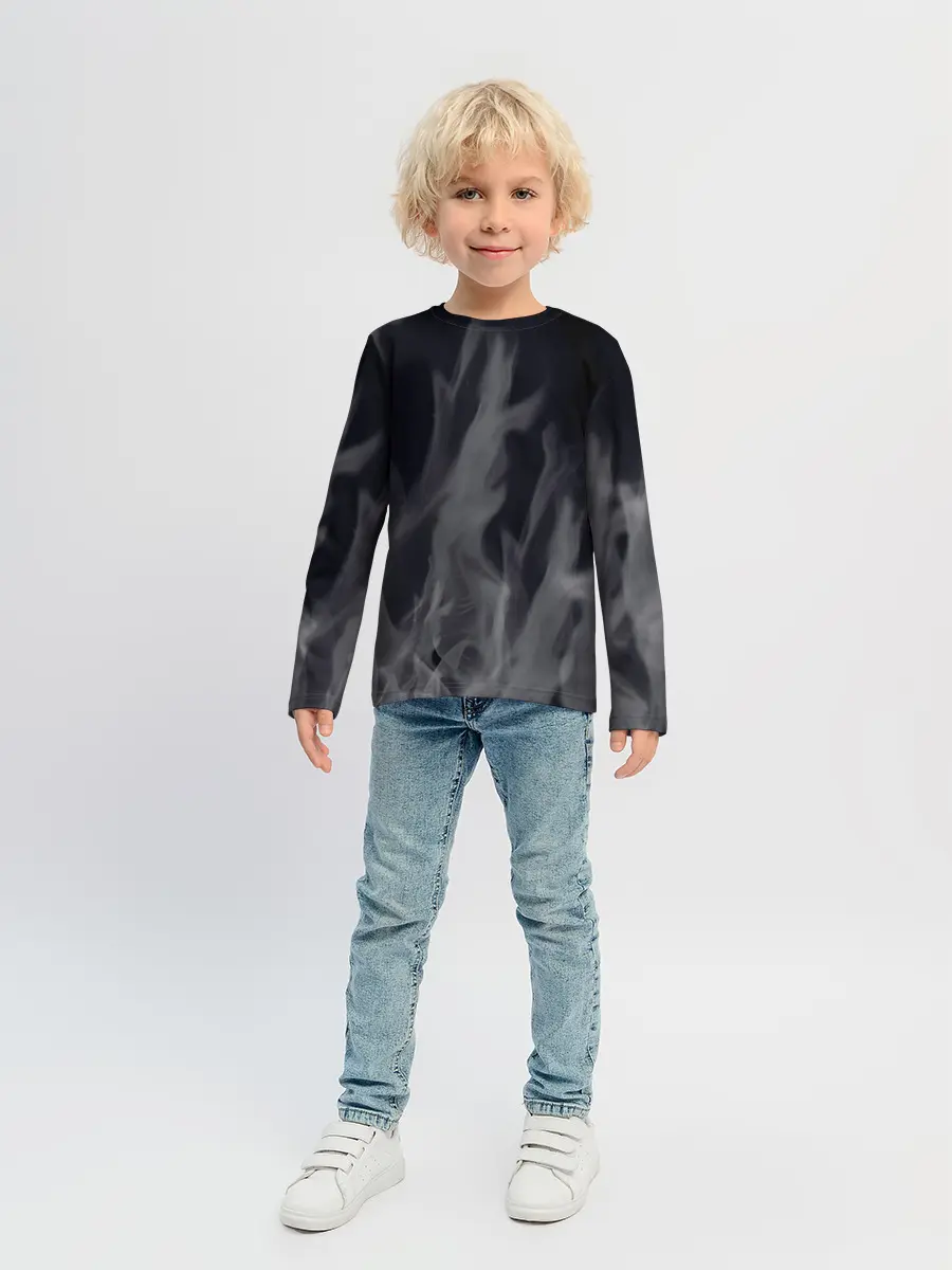 Детский лонгслив / Белое пламя