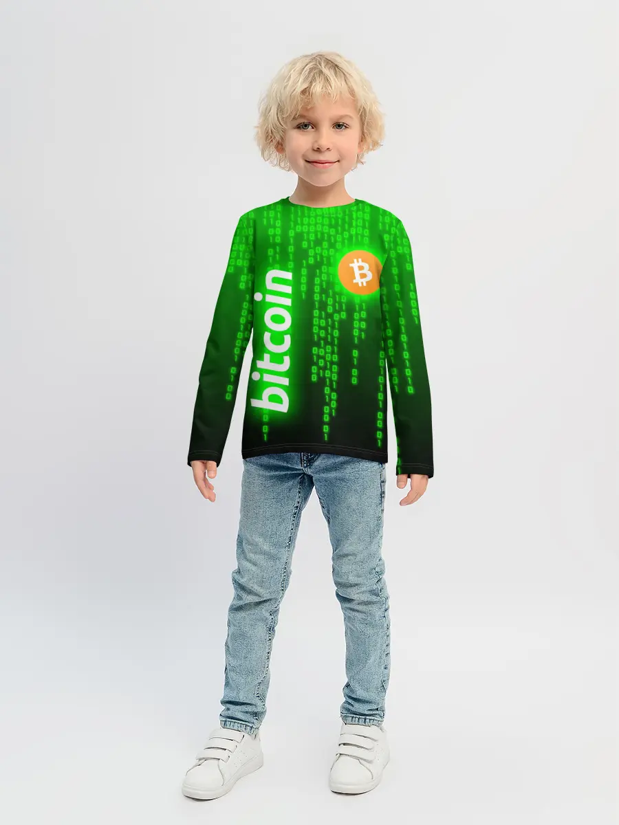 Детский лонгслив / BITCOIN / БИТКОИН / CRYPTO / КРИПТА
