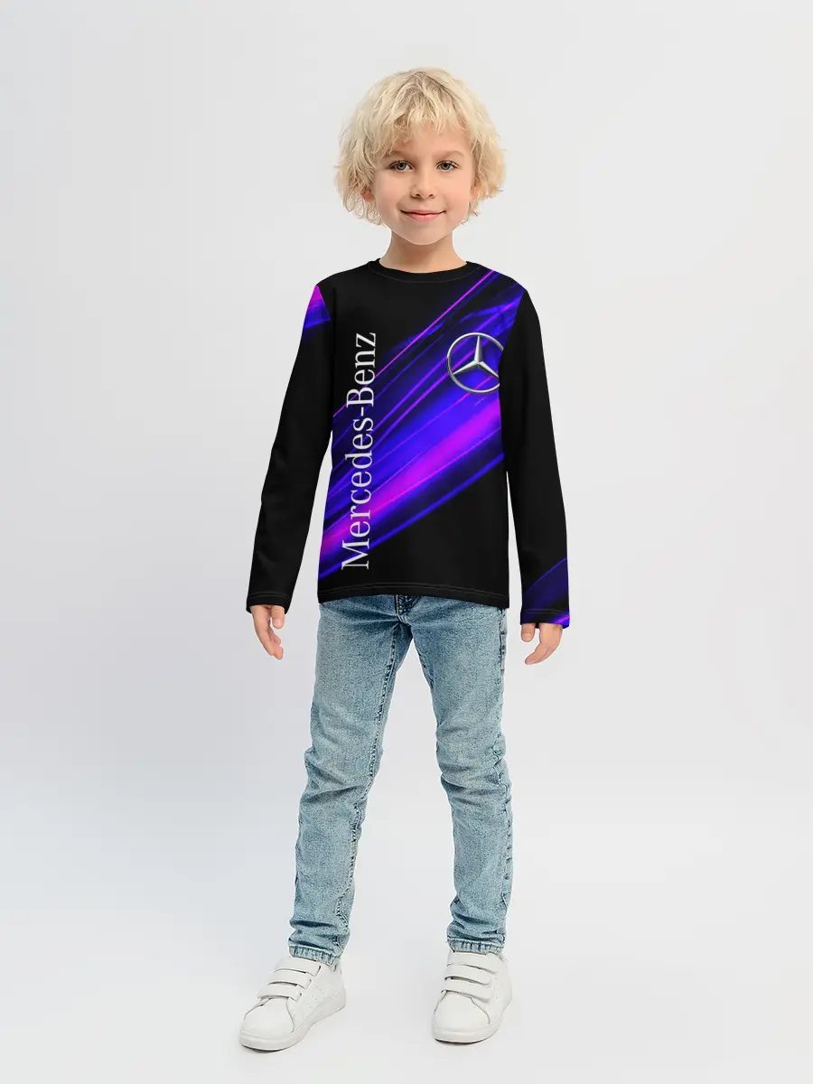 Детский лонгслив / MERCEDES-BENZ / МЕРСЕДЕС-БЕНЗ / ПУРПУРНЫЙ
