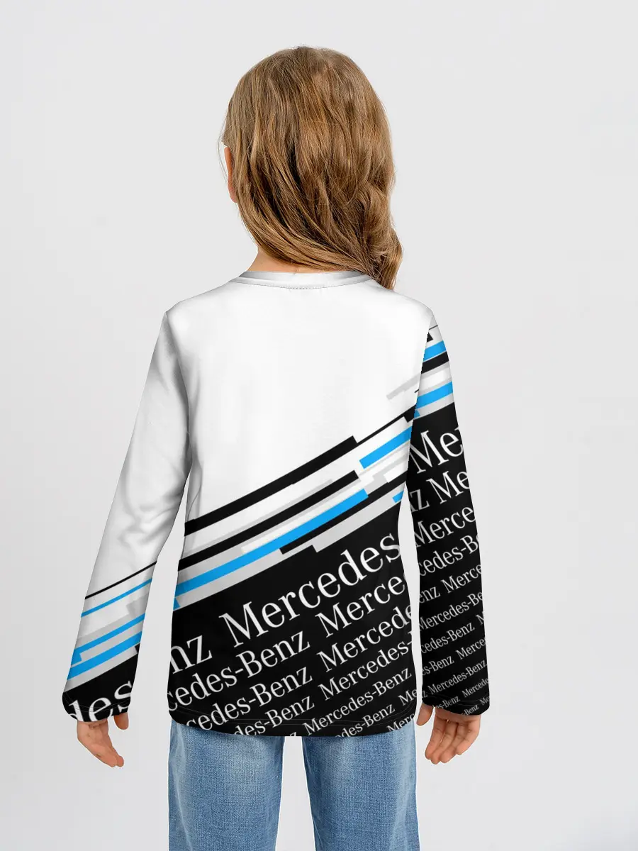Детский лонгслив / MERCEDES-BENZ / МЕРСЕДЕС-БЕНЗ / BLUE