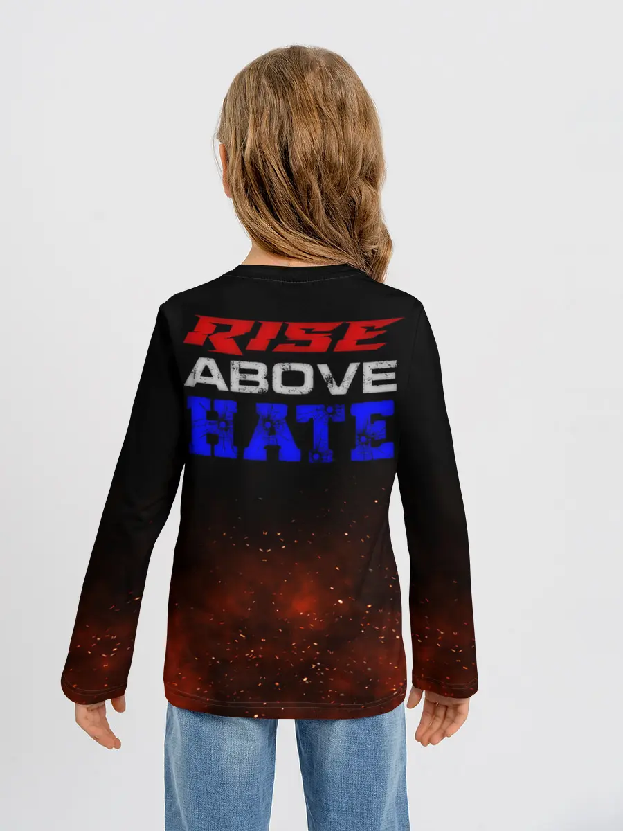 Детский лонгслив / Rise above hate