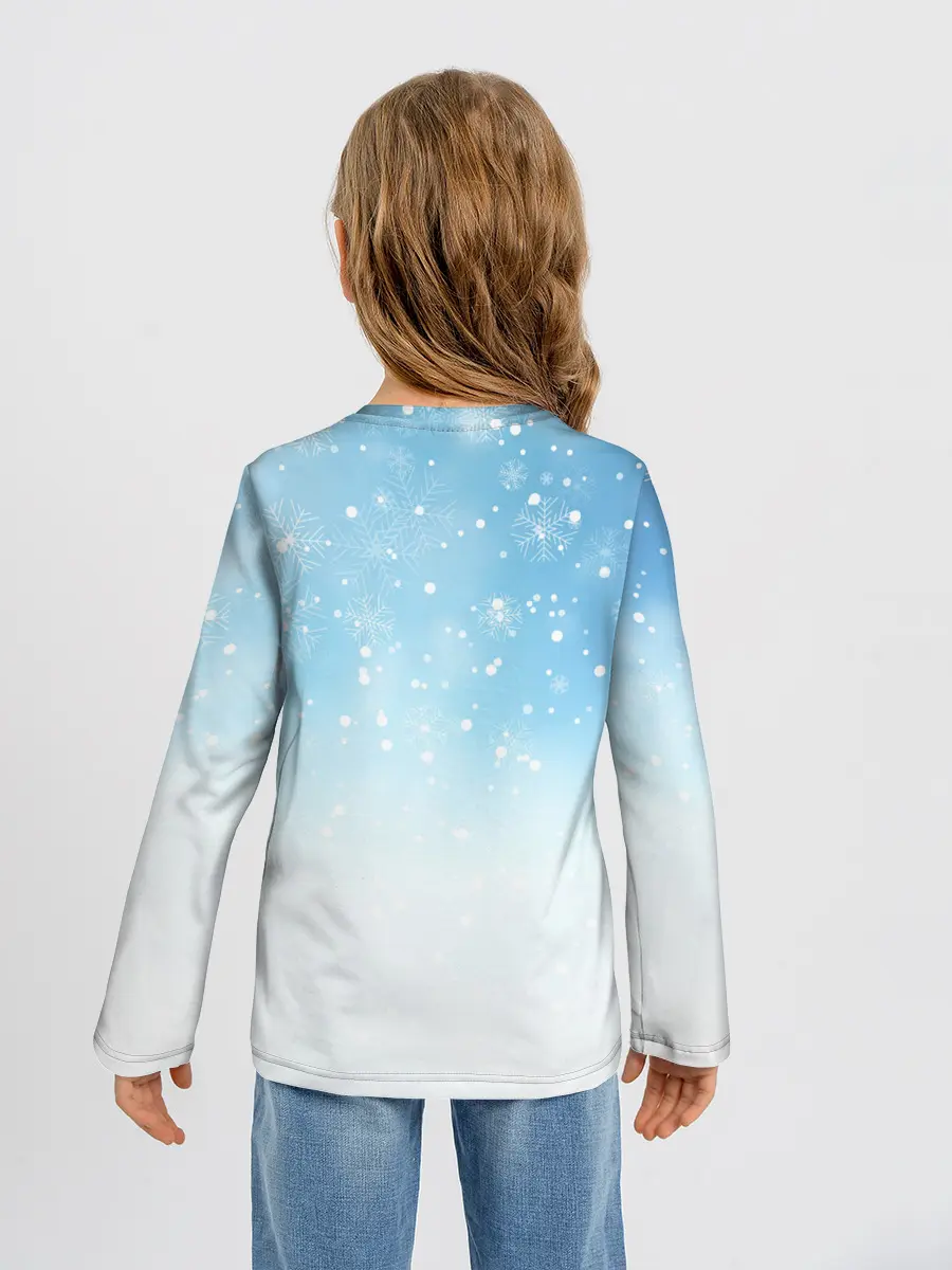 Детский лонгслив / Новогодний Корги / New Years Corgi