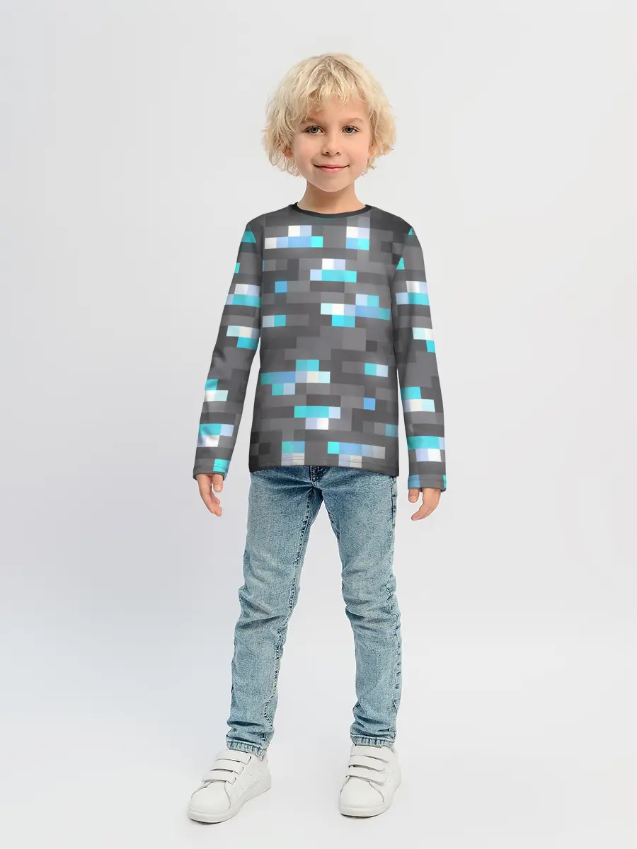 Детский лонгслив / АЛМАЗНАЯ РУДА | DIAMOND ORE | MINCRAFT