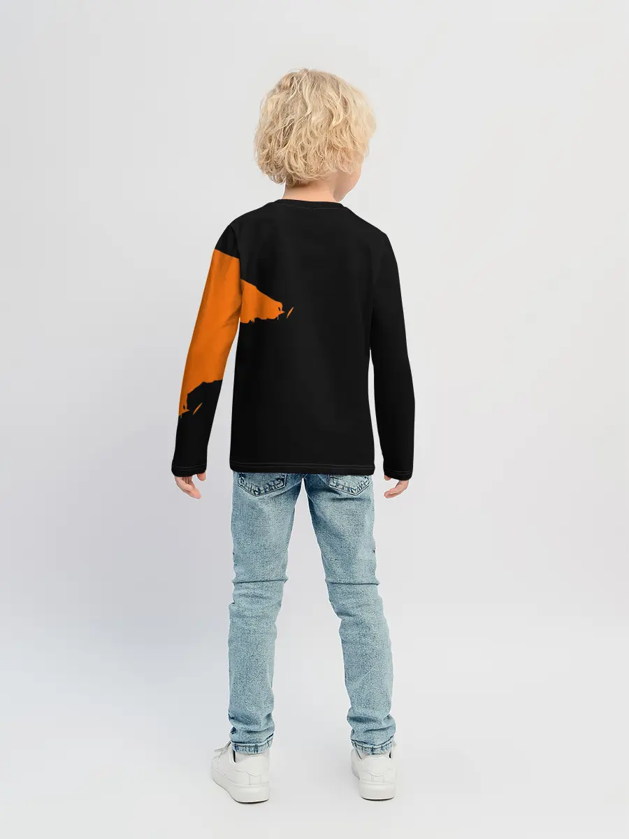 Детский лонгслив / Сайтама образ в силуэте One Punch-Man