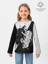 Детский лонгслив / ИНЬ ЯНЬ ВОЛКИ ЧЁРНО БЕЛЫЙ