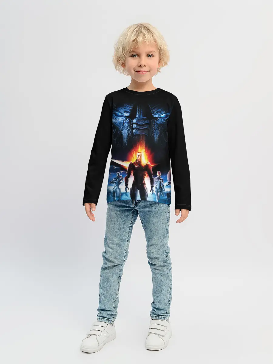 Детский лонгслив / MASS EFFECT N7 КАПИТАН ШЕПАРД