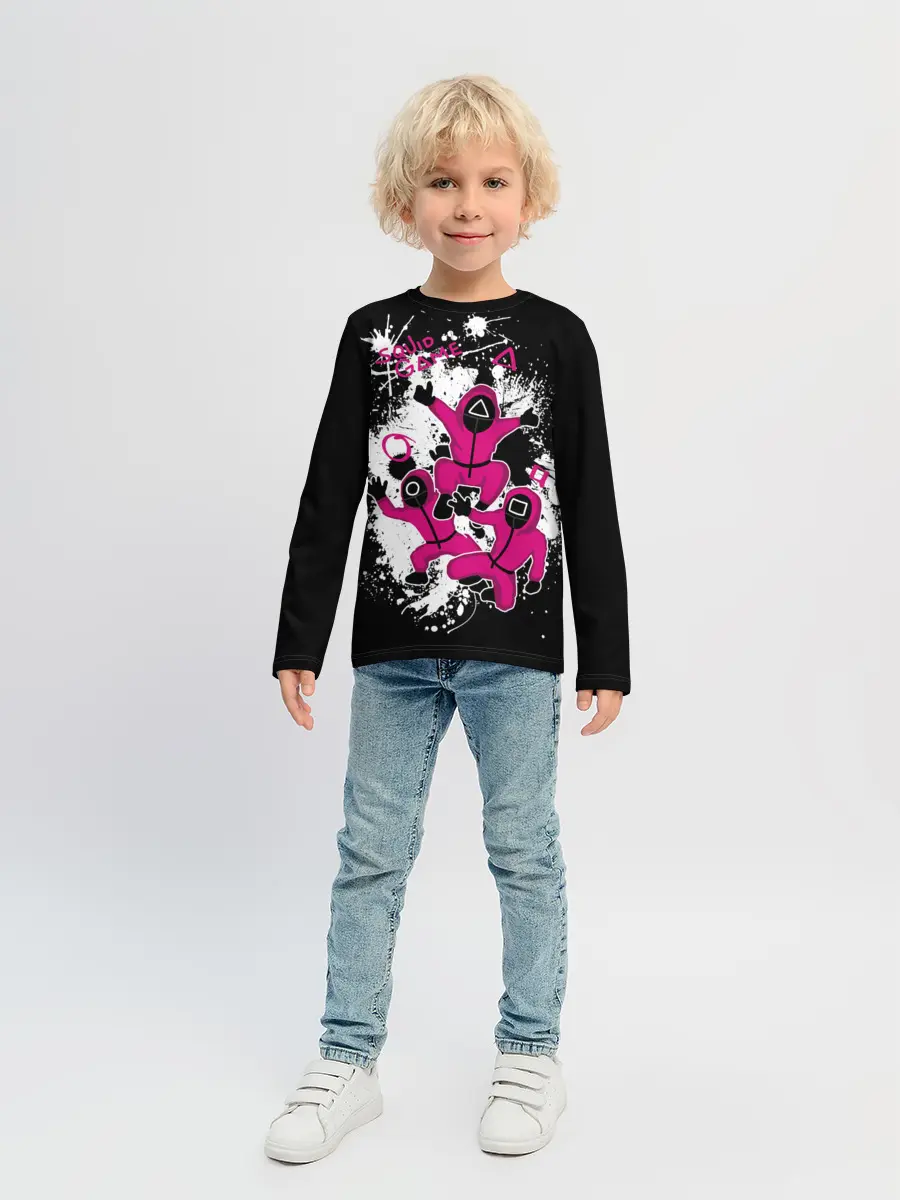 Детский лонгслив / Squid game: firework