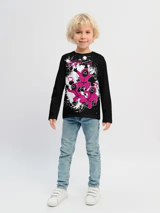 Детский лонгслив / Squid game: firework