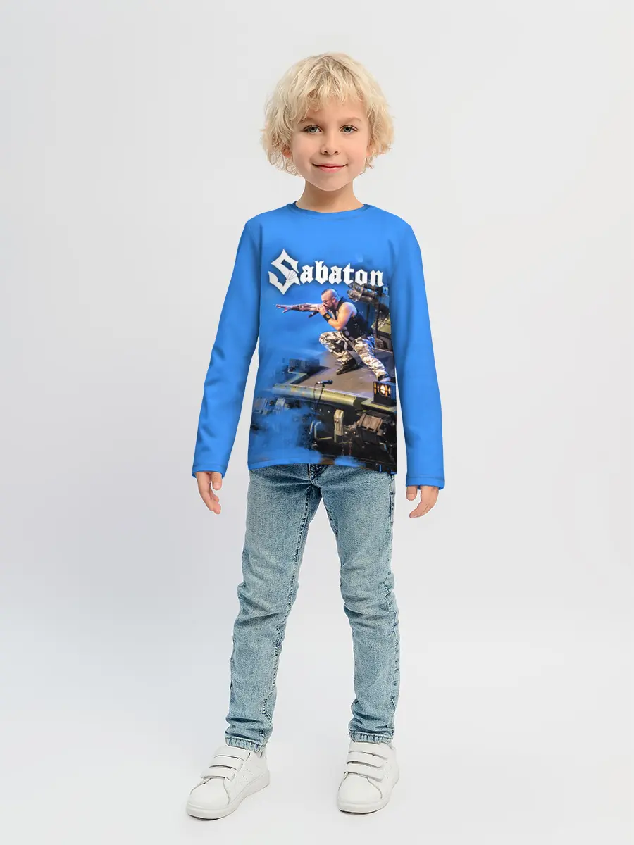 Детский лонгслив / Йоаким Броден на танке Sabaton