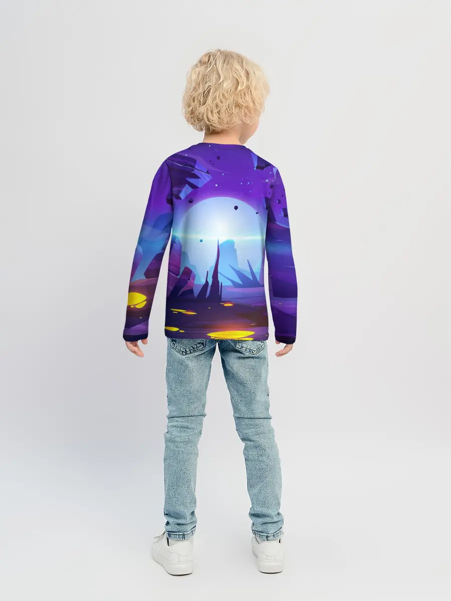 Детский лонгслив / Minecraft на коне!