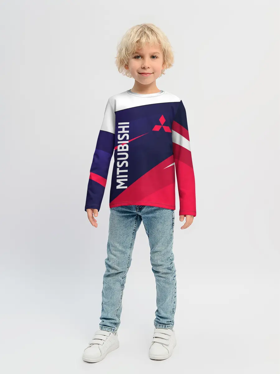 Детский лонгслив / MITSUBISHI ТРИКОЛОР