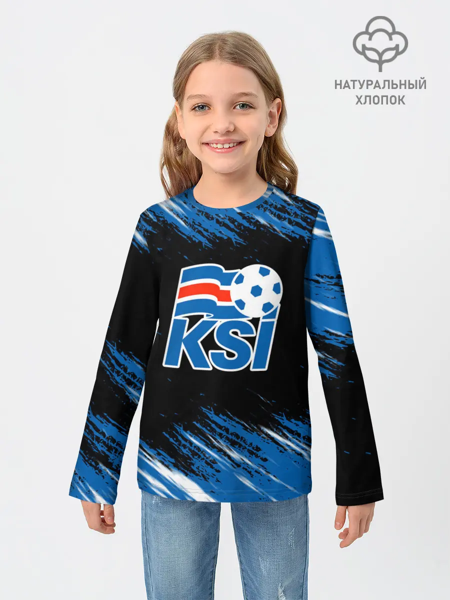 Детский лонгслив / KSI ICELAND - сборная.