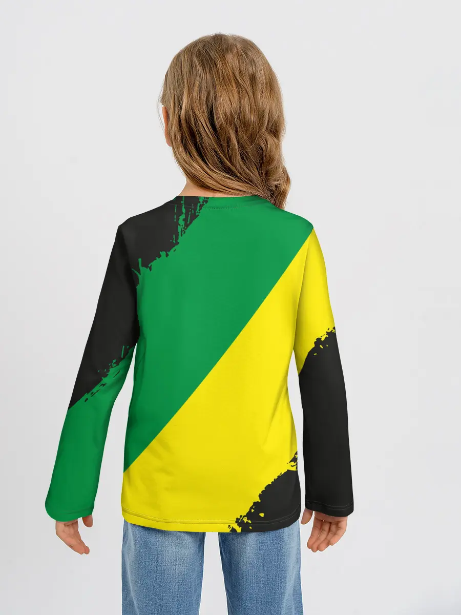 Детский лонгслив / JDM GREEN YELLOW LOGO