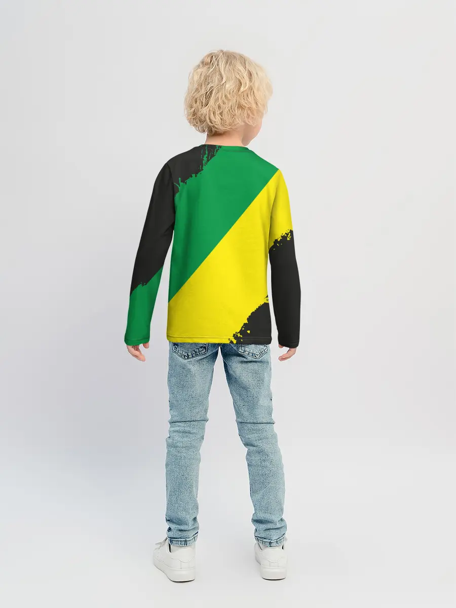Детский лонгслив / JDM GREEN YELLOW LOGO