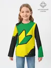 Детский лонгслив / JDM GREEN YELLOW LOGO