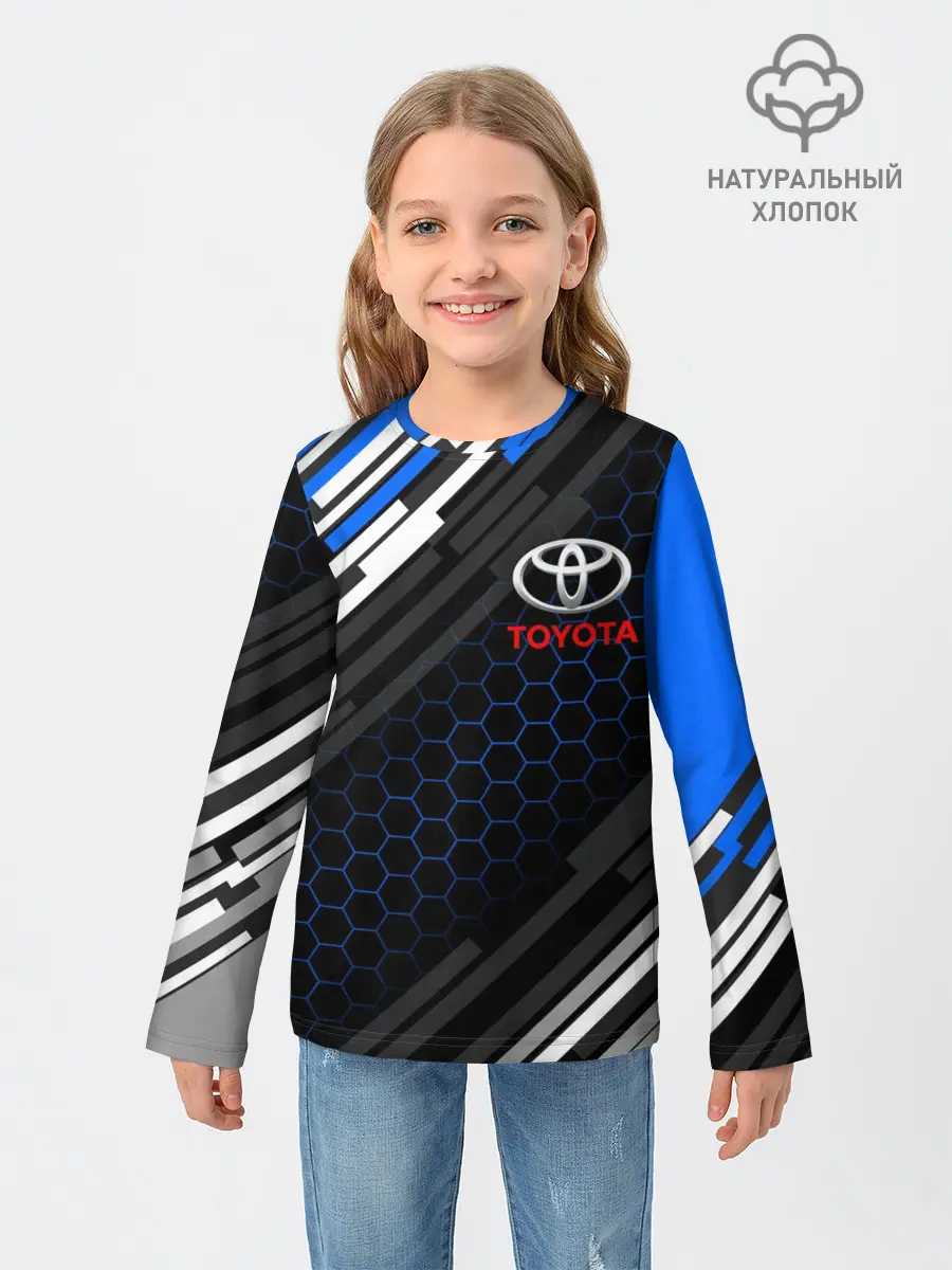 Детский лонгслив / TOYOTA SPORT / ЛИНИИ / LINES