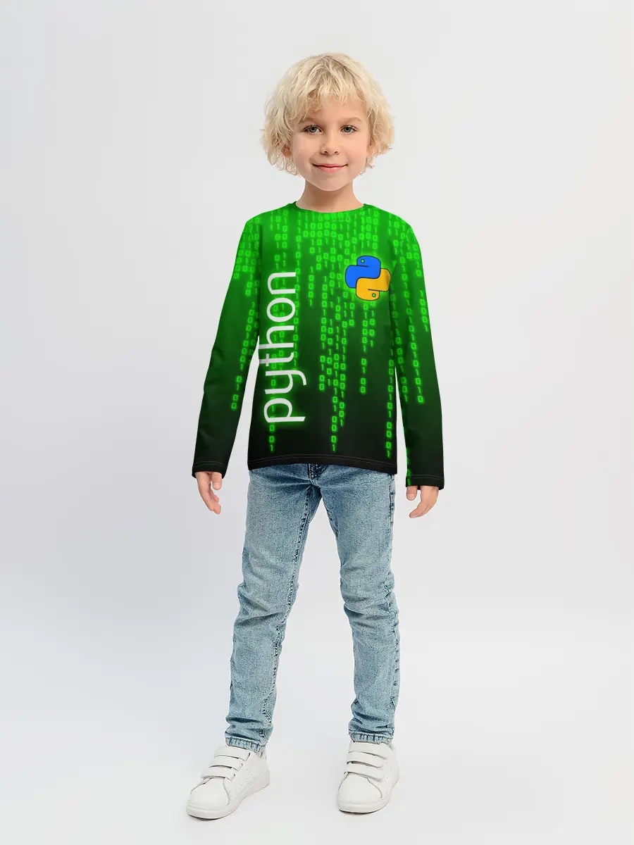 Детский лонгслив / PYTHON / ПАЙТОН / ПИТОН / КОД