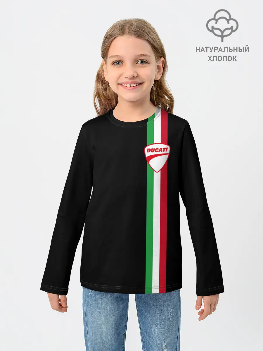Детский лонгслив / DUCATI MOTOCYCLE ITALY LINE