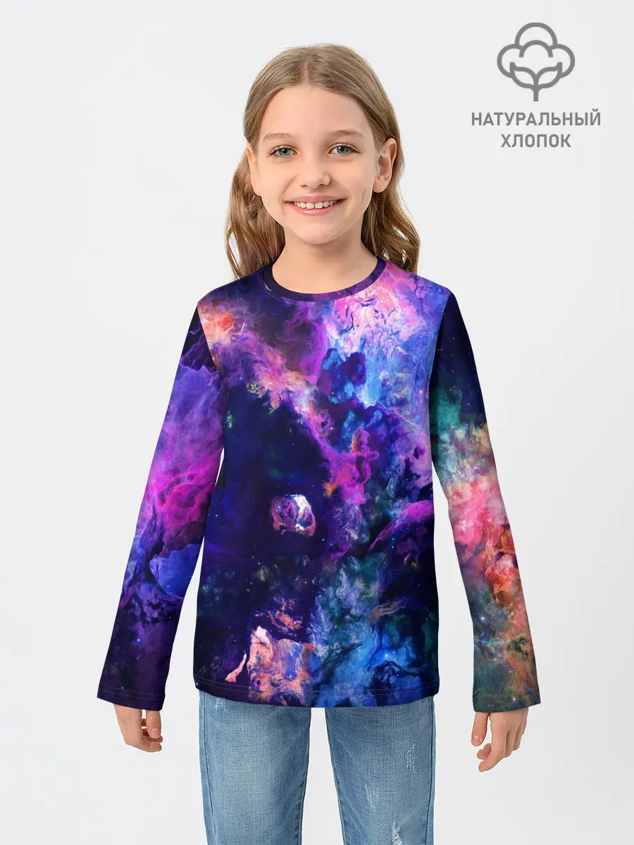 Детский лонгслив / НЕОНОВЫЕ КОСМОС / NEON SPACE