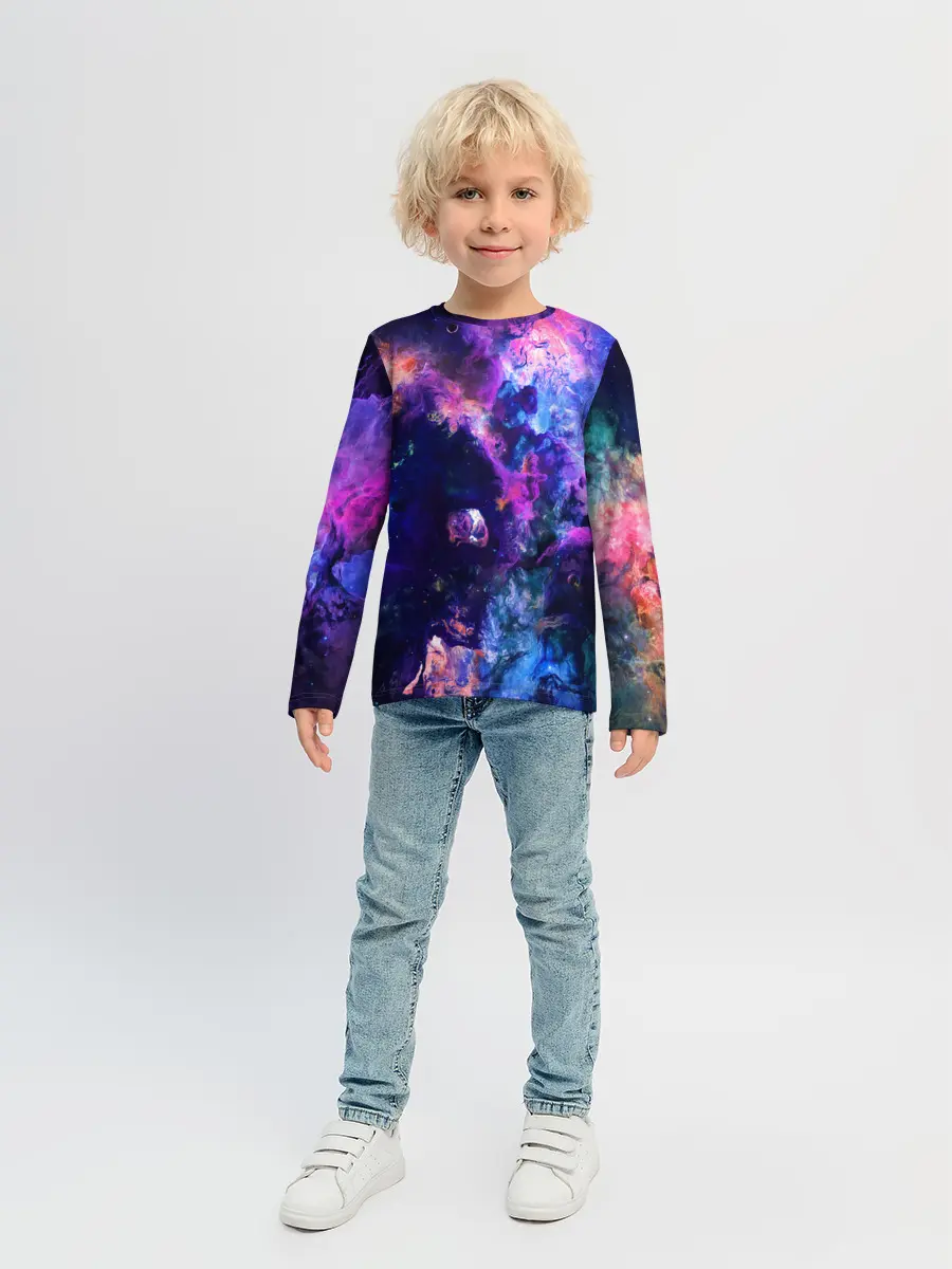 Детский лонгслив / НЕОНОВЫЕ КОСМОС / NEON SPACE