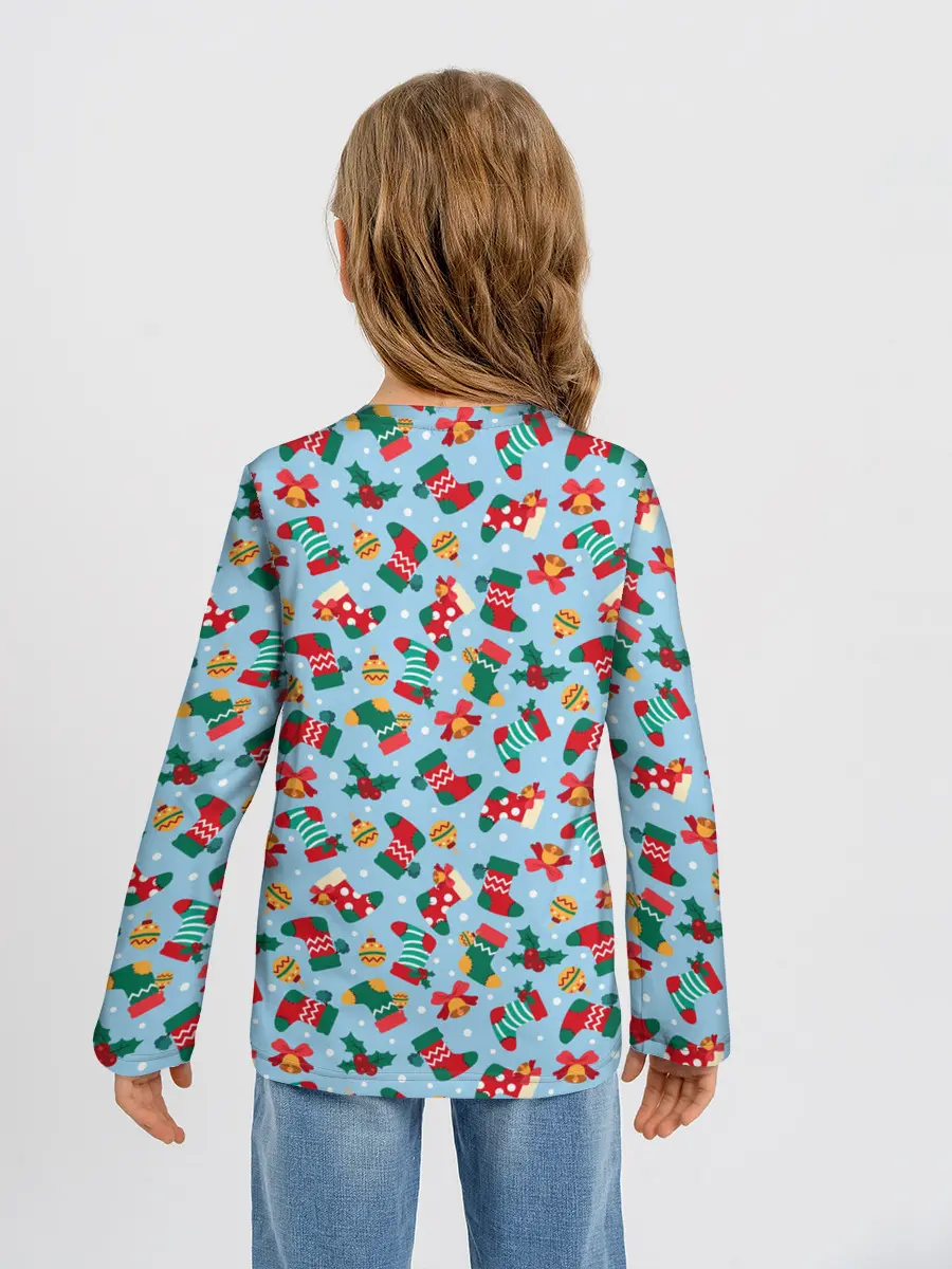 Детский лонгслив / Christmas Background