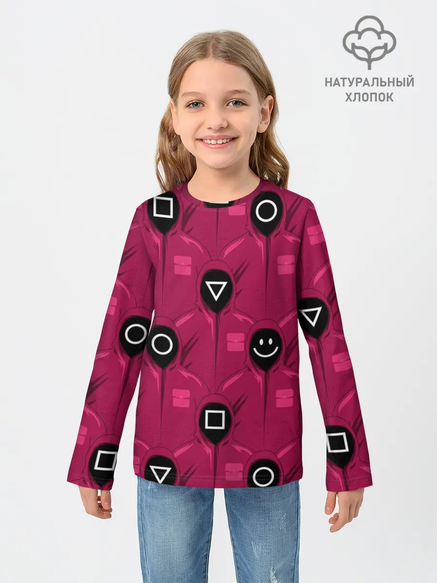 Детский лонгслив / СОТРУДНИКИ ИГРЫ В КАЛЬМАРА