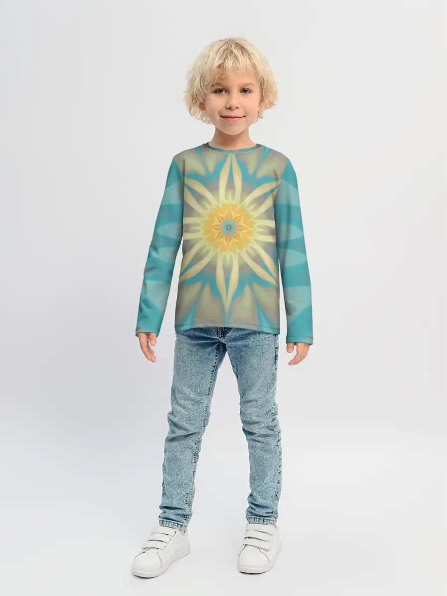 Детский лонгслив / Летнее солнце. Абстракция.