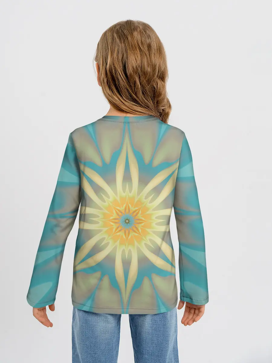 Детский лонгслив / Летнее солнце. Абстракция.