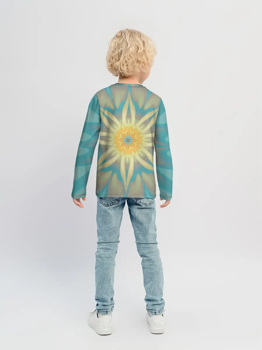 Детский лонгслив / Летнее солнце. Абстракция.