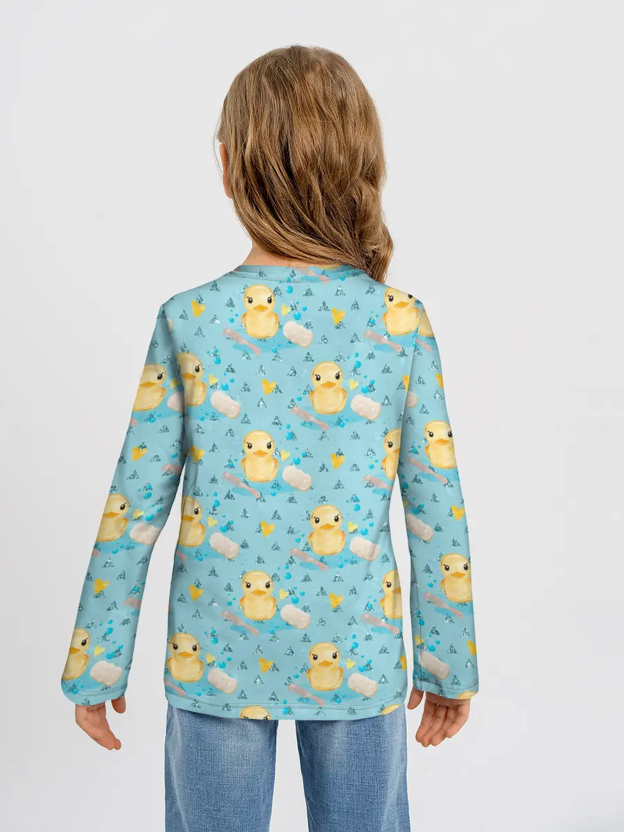 Детский лонгслив / Чистюля: уточки