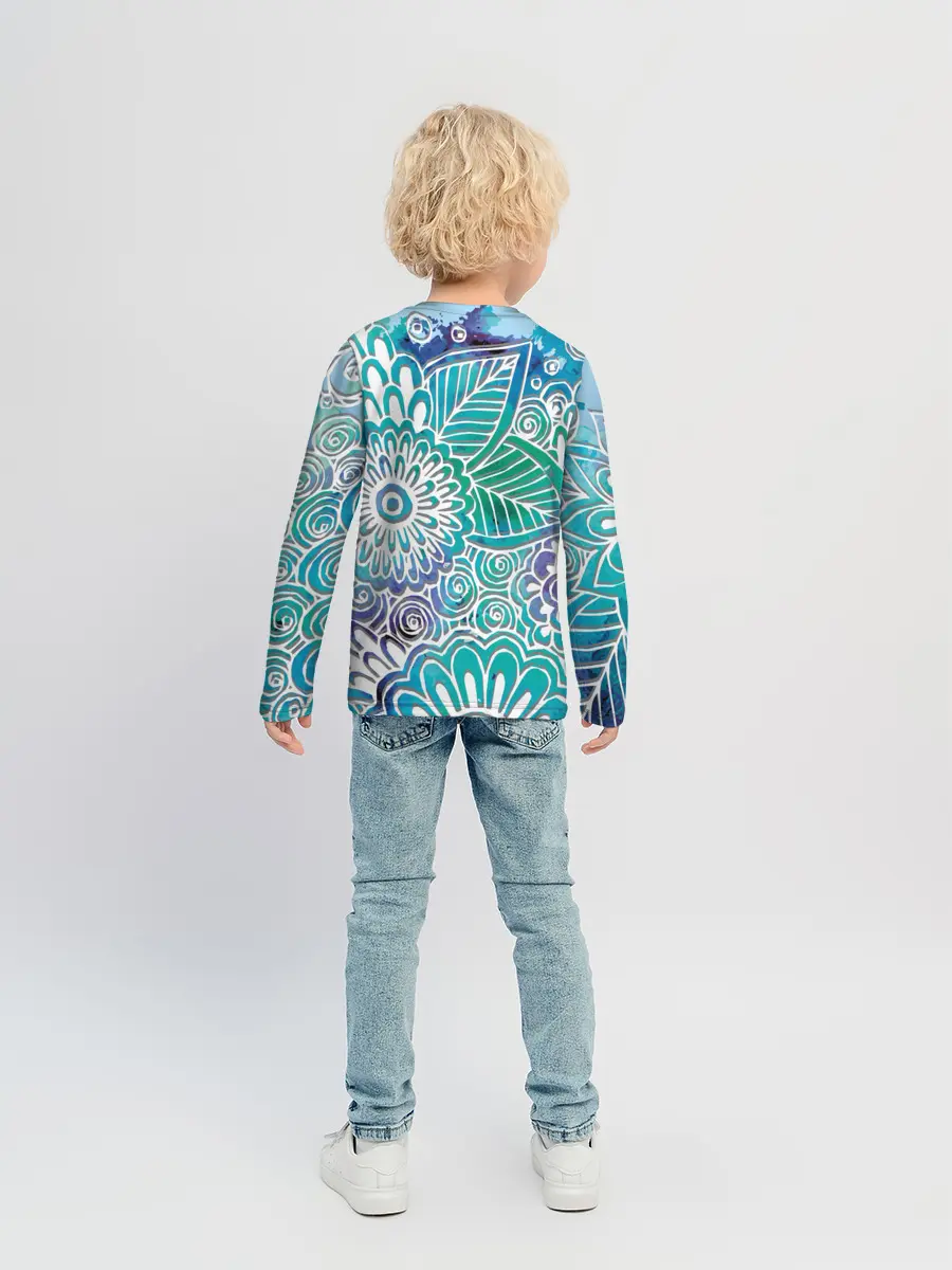 Детский лонгслив / цветочный узор
