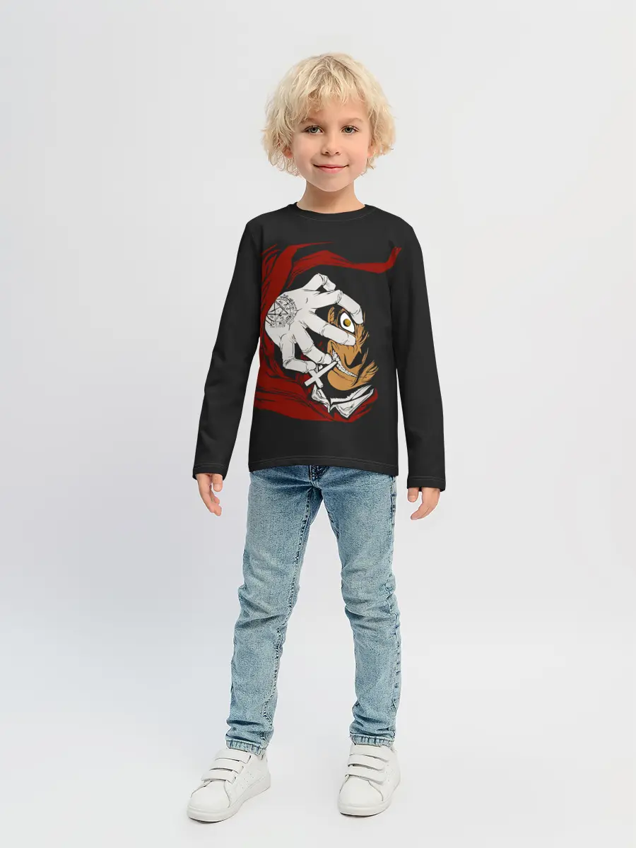 Детский лонгслив / Алукард за тобой наблюдает