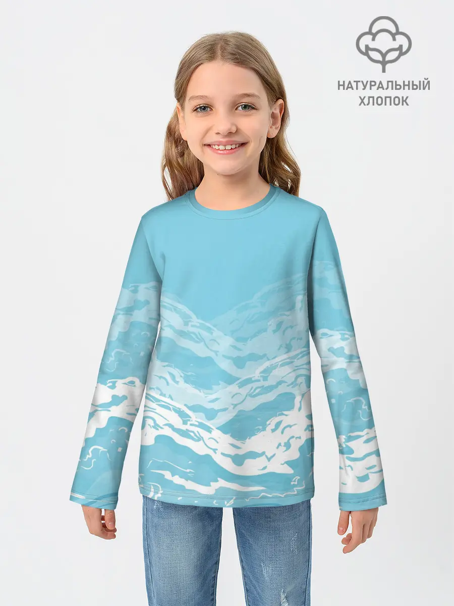 Детский лонгслив / Волны