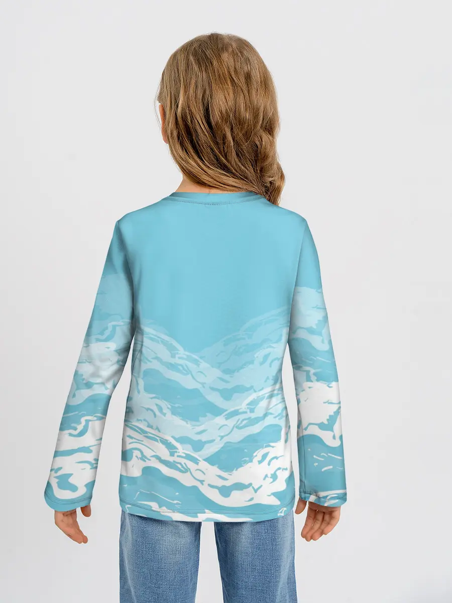 Детский лонгслив / Волны