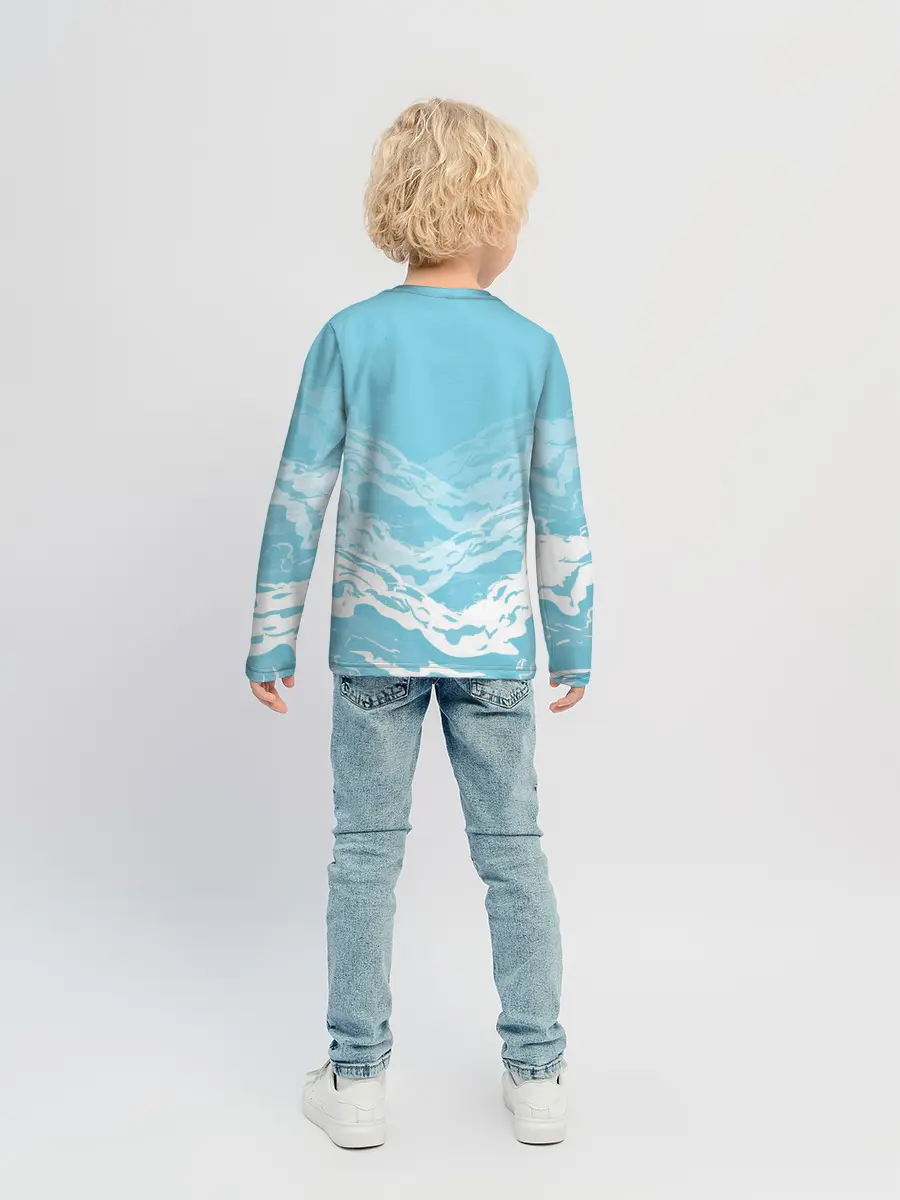 Детский лонгслив / Волны