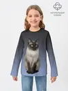 Детский лонгслив / сиамская милая кошечка