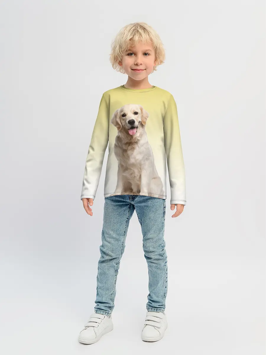 Детский лонгслив / Лабрадор ретривер пес