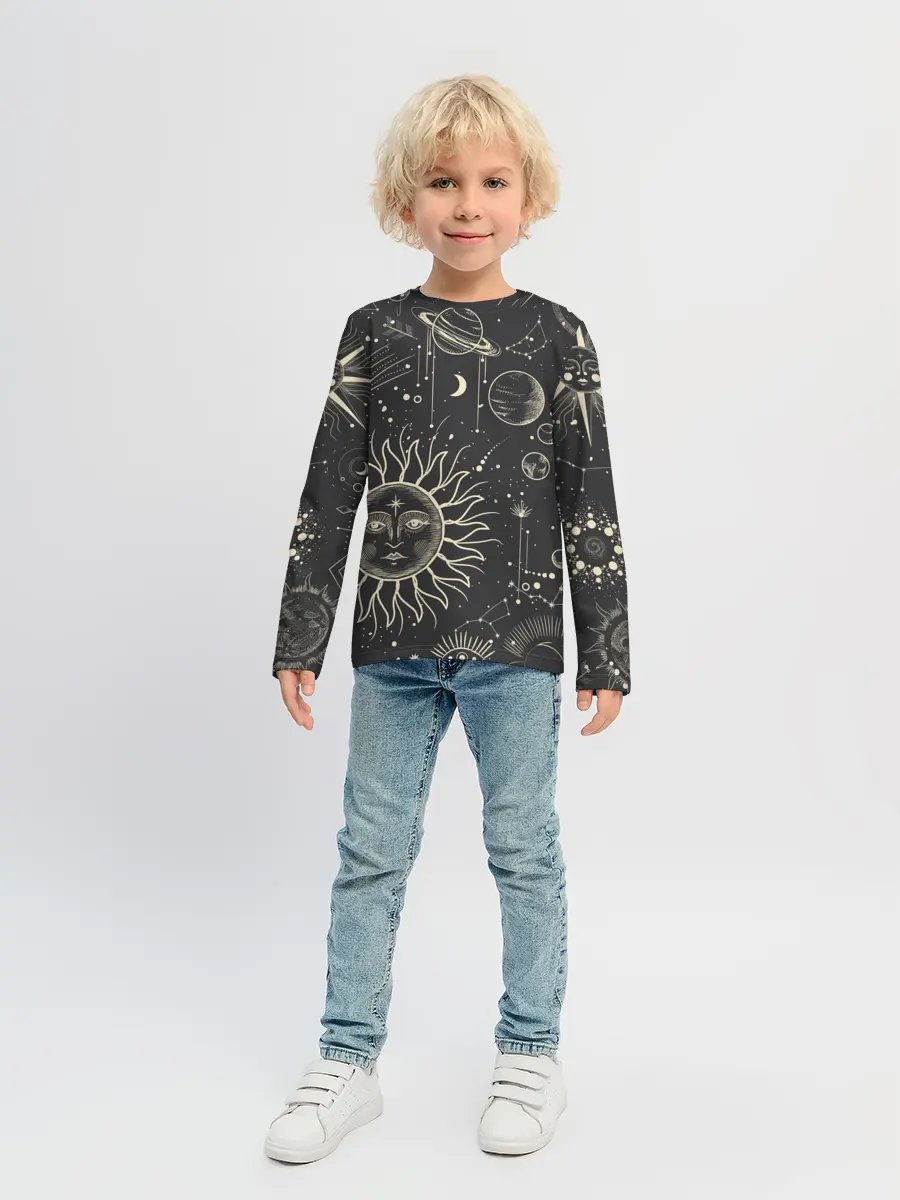 Детский лонгслив / звездное небо