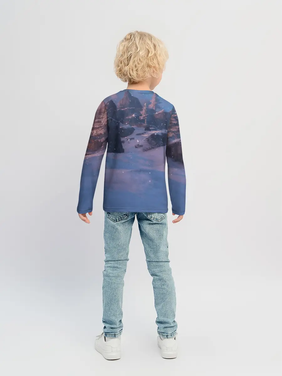 Детский лонгслив / Valheim лого с секирой