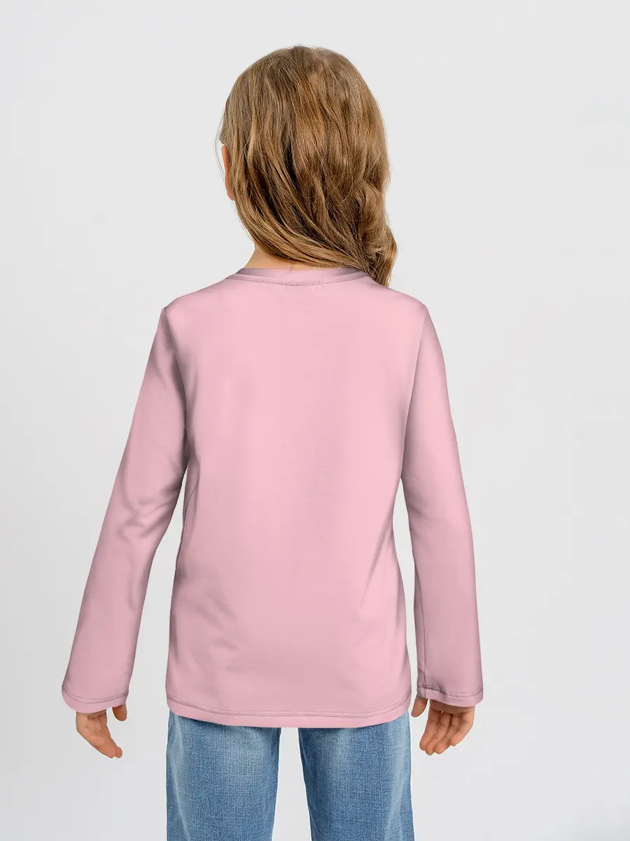 Детский лонгслив / Алукард на розовом фоне