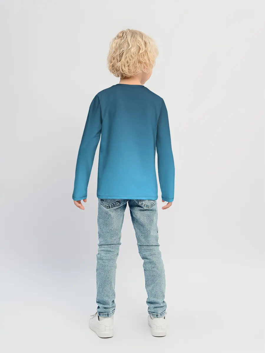 Детский лонгслив / черный дух волка