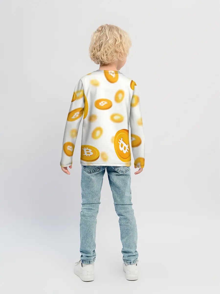 Детский лонгслив / BITCOIN КРИПТОВАЛЮТА | CRYPTOCURRENCIES