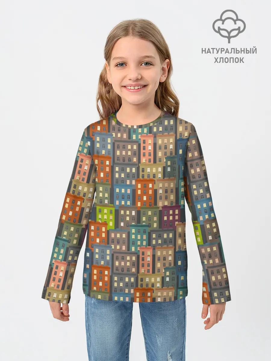 Детский лонгслив / Город