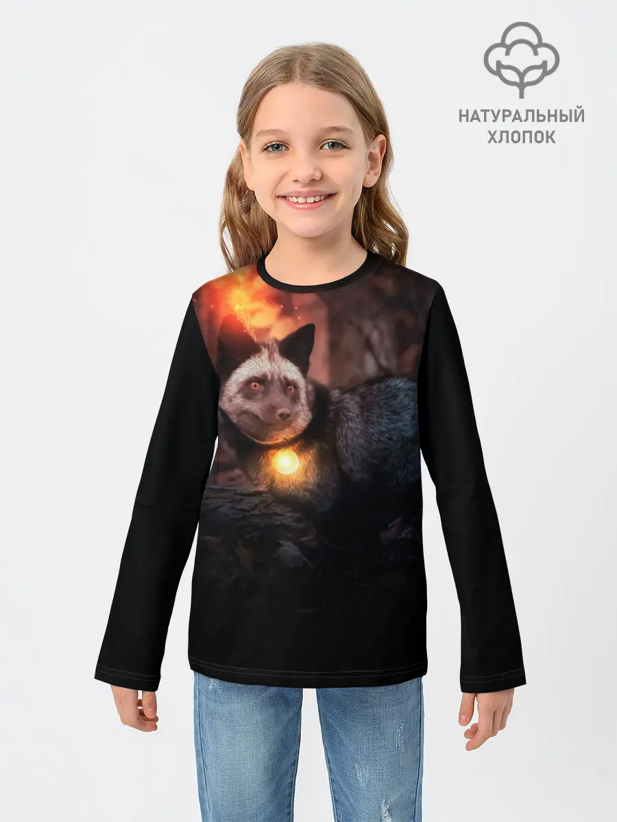 Детский лонгслив / Волшебная лисица