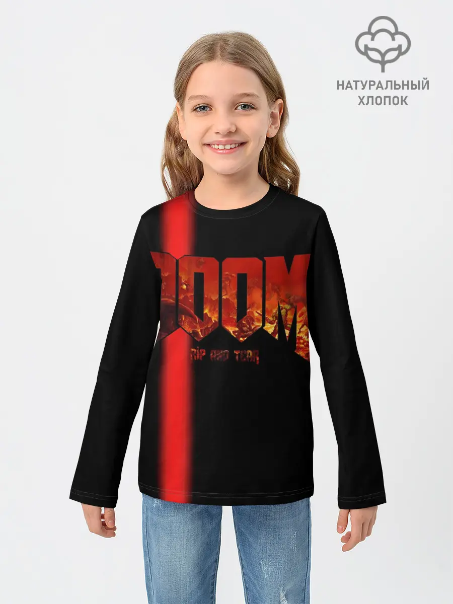 Детский лонгслив / Doom | Rip and Tear