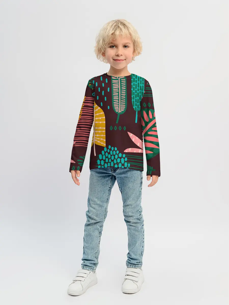 Детский лонгслив / Листья