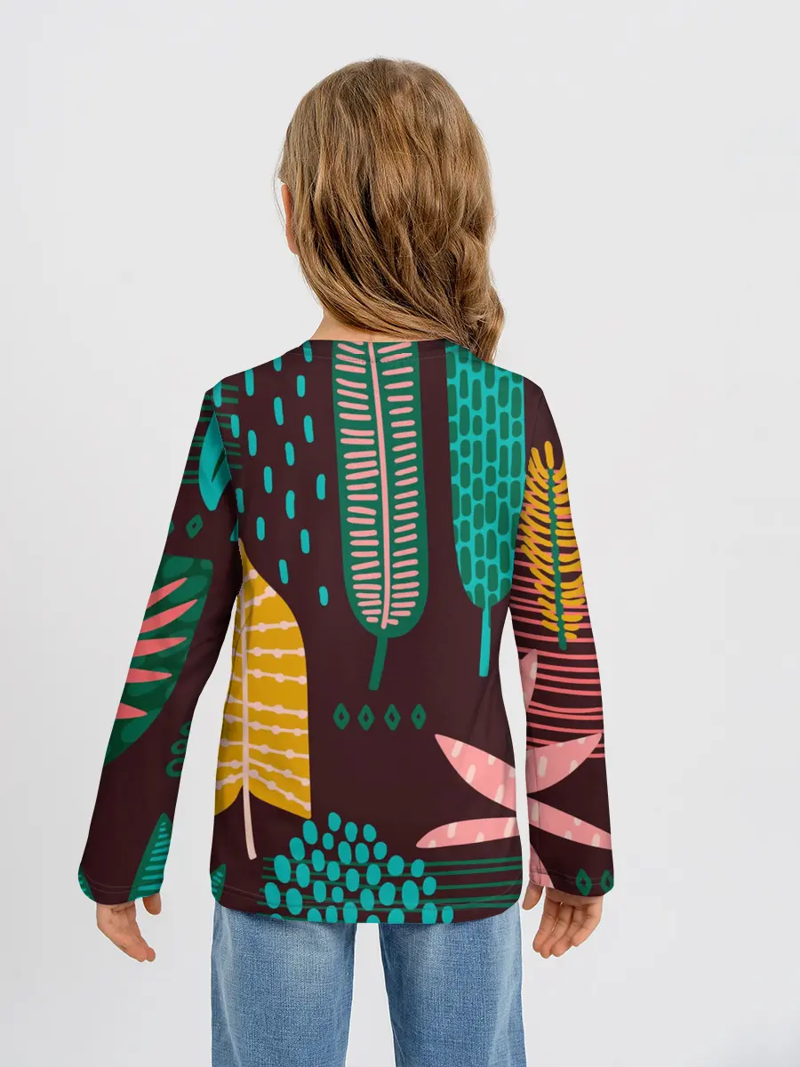 Детский лонгслив / Листья