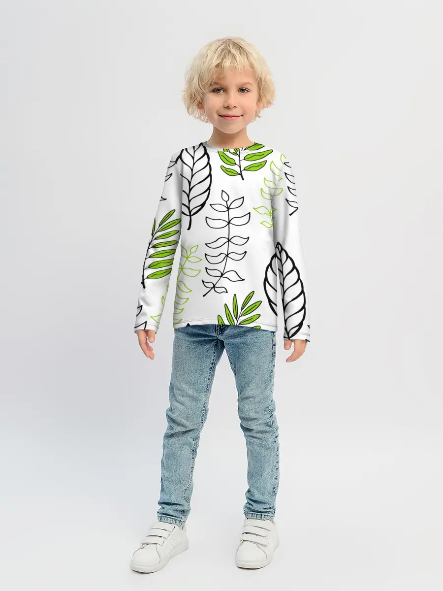 Детский лонгслив / Листья